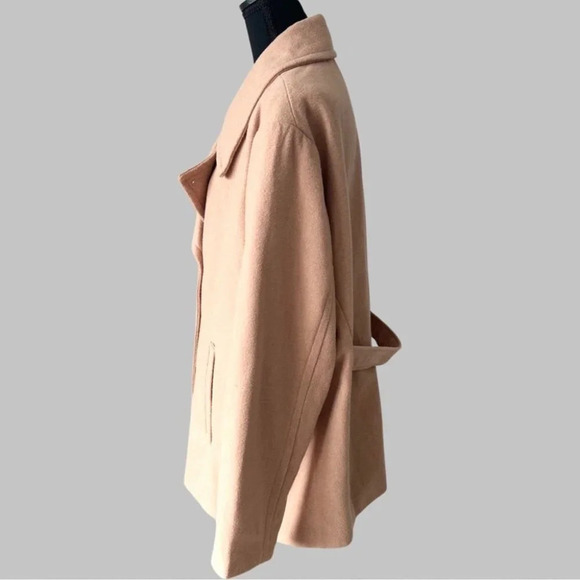 Old Navy Wool Blend Pea Coat in Tan - Picture 2 of 16
